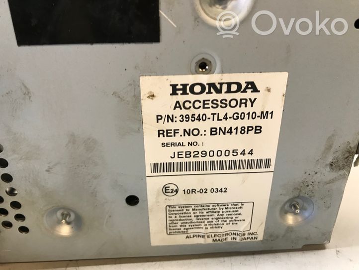 Honda Accord Zmieniarka płyt CD/DVD 39540TL4G010M1