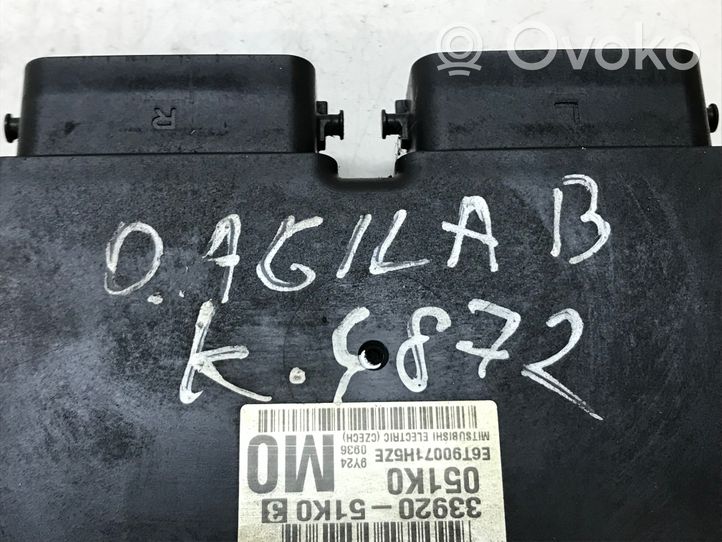 Opel Agila B Komputer / Sterownik ECU i komplet kluczy 3392051K0