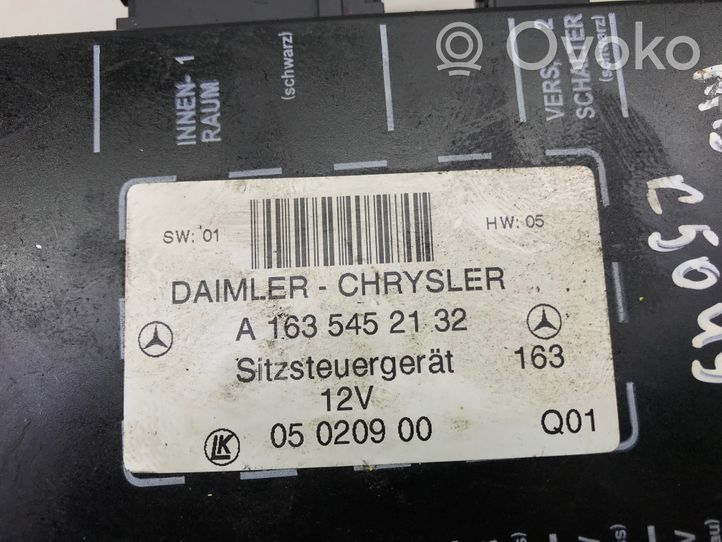 Mercedes-Benz ML W163 Moduł / Sterownik fotela A1635452132