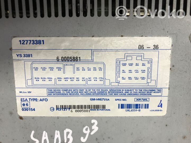 Saab 9-3 Ver2 Amplificatore 12773381