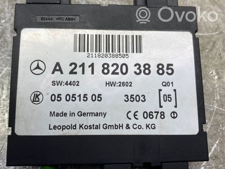 Mercedes-Benz E W211 Avaimettoman käytön ohjainlaite/moduuli A2118203885