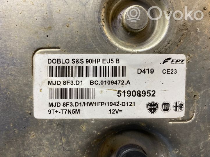 Opel Combo D Kit centralina motore ECU e serratura 51908952