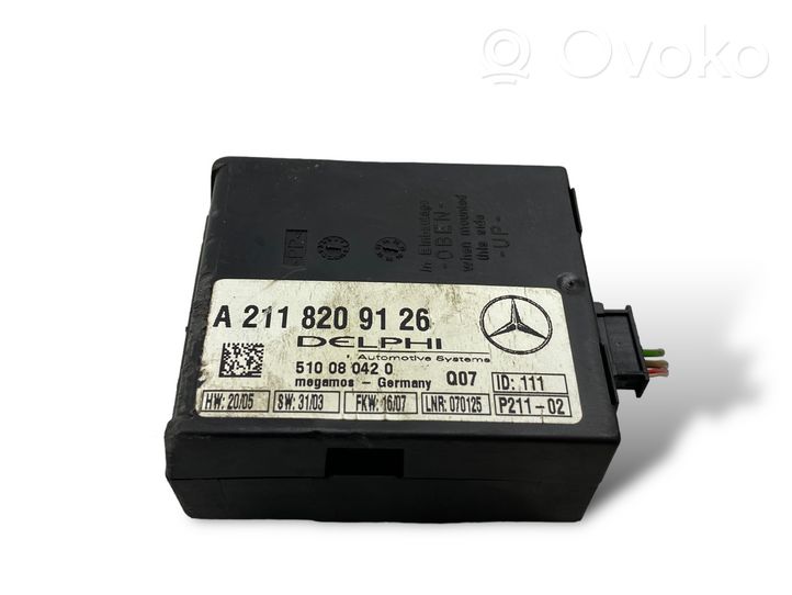 Mercedes-Benz C W203 Boîtier module alarme A2118209126