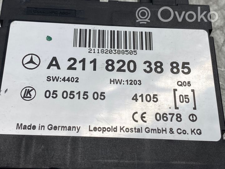Mercedes-Benz E W211 Autres unités de commande / modules A2118203885