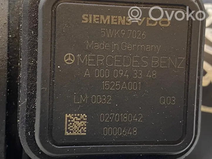 Mercedes-Benz A W169 Gaisa plūsmas mērītājs A0000943348