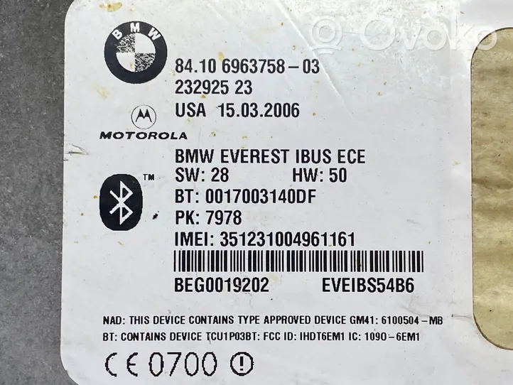 BMW X5 E53 Moduł / Sterownik Bluetooth 6963758