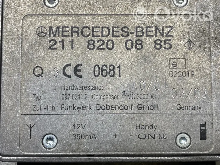 Mercedes-Benz E W211 Amplificatore antenna 2118200885