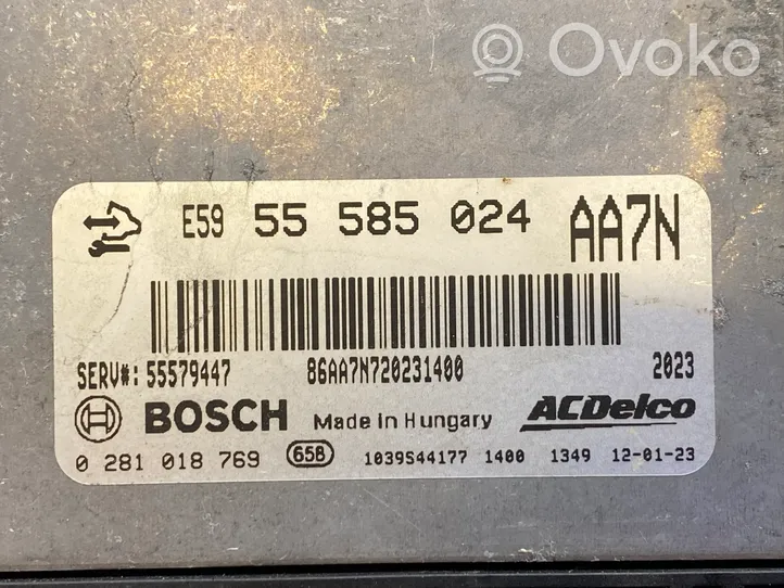 Opel Insignia A Engine ECU kit and lock set 55579447