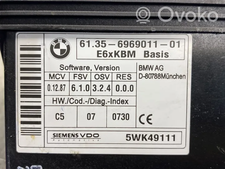 BMW 5 E60 E61 Komforto modulis 6969011