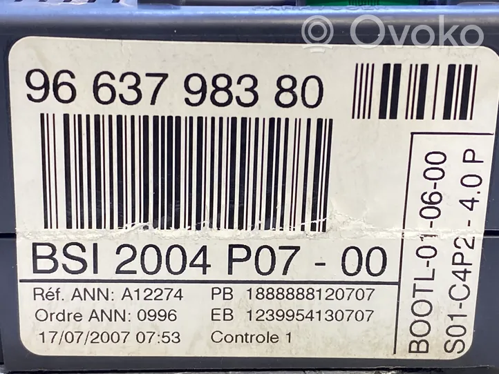 Peugeot 207 Kit calculateur ECU et verrouillage 9663193480