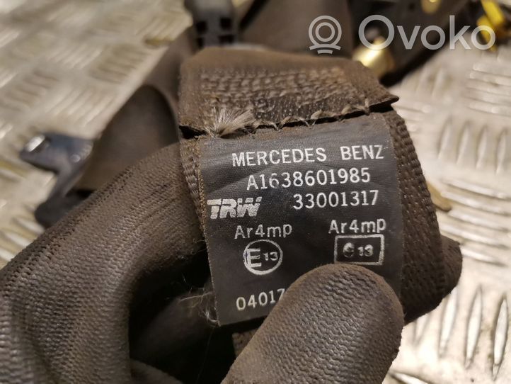 Mercedes-Benz ML W163 Cintura di sicurezza posteriore 1638601985