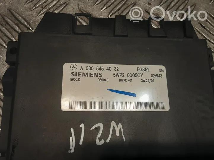 Mercedes-Benz E W211 Pavarų dėžės valdymo blokas 0305454032