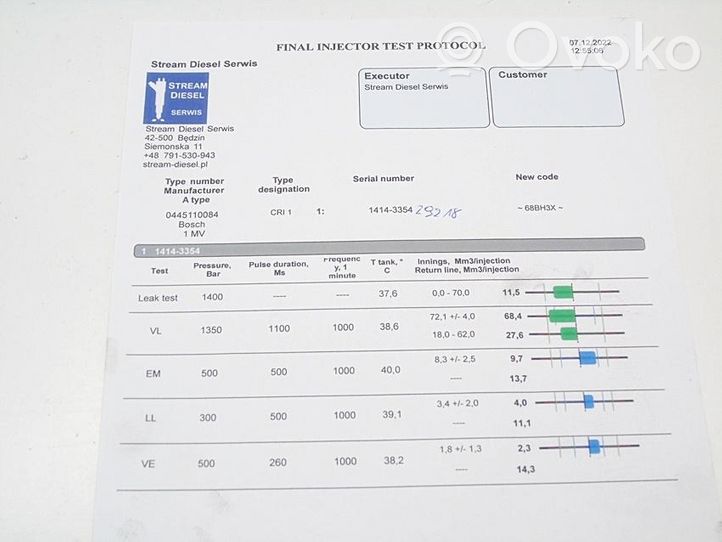 Renault Laguna III Wtryskiwacze / Komplet 0445110084 , 8200084534