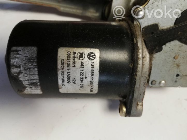 Volkswagen Golf IV Mechanizm i silniczek wycieraczek szyby przedniej / czołowej 443122339019