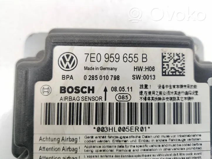 Volkswagen Caddy Oro pagalvių valdymo blokas 7E0959655B