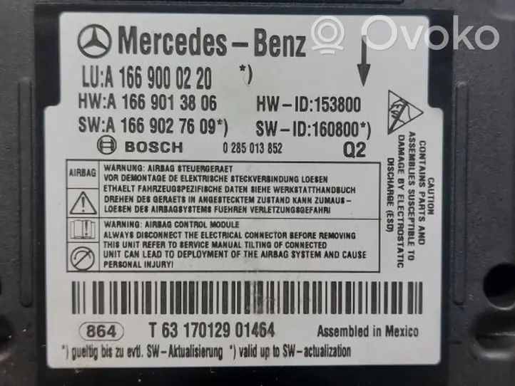 Mercedes-Benz GLE AMG (W166 - C292) Sterownik / Moduł Airbag 