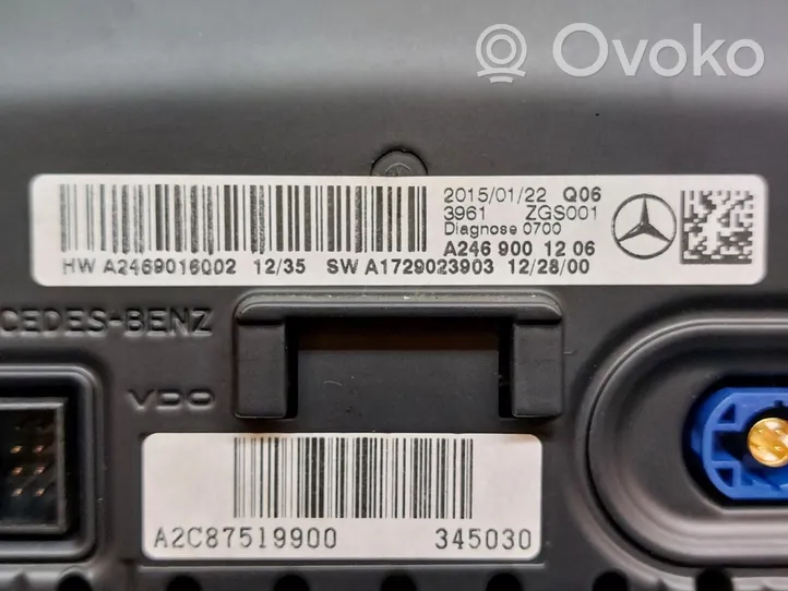 Mercedes-Benz A W176 Monitor / wyświetlacz / ekran 