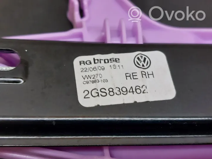 Volkswagen Polo VI AW Takaikkunan nostomekanismi ilman moottoria 