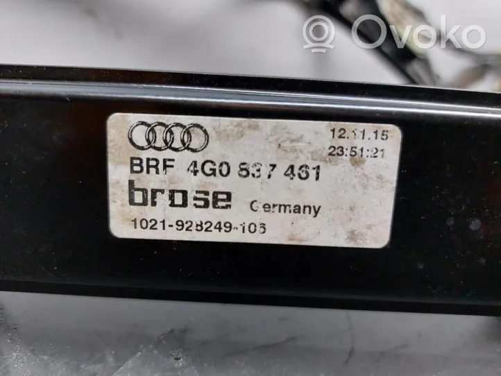 Audi A6 S6 C7 4G Mechanizm podnoszenia szyby przedniej bez silnika 