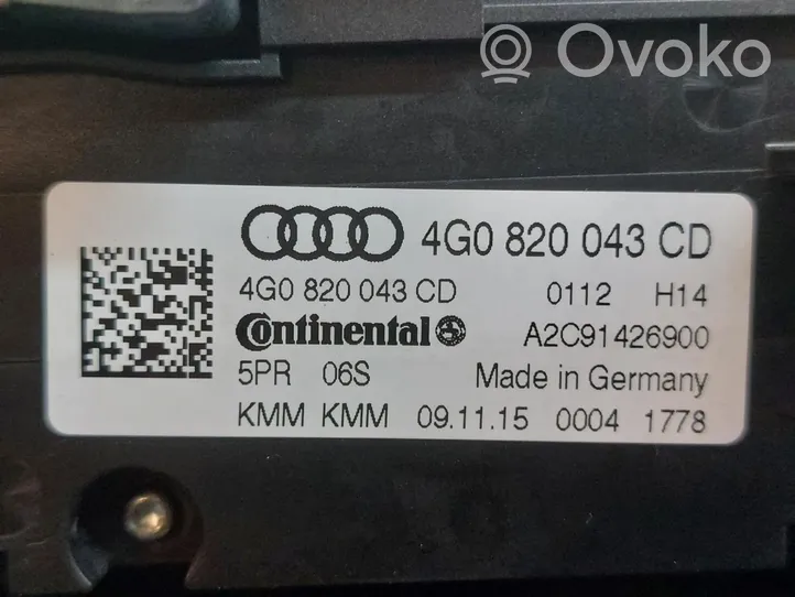 Audi A6 S6 C7 4G Panel klimatyzacji 