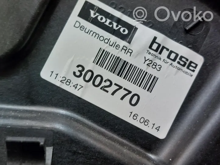 Volvo S60 Takaikkunan nostomekanismi ilman moottoria 