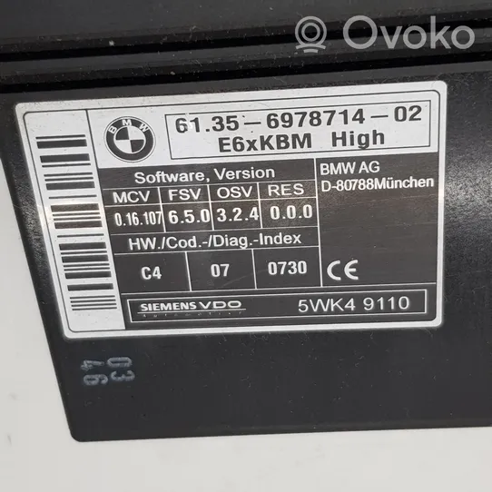 BMW 5 E60 E61 Sterownik / Moduł komfortu 6135697871402