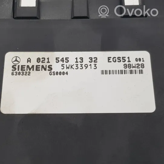 Mercedes-Benz E W210 Vaihdelaatikon ohjainlaite/moduuli A0215451332