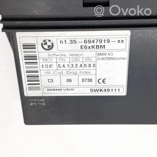 BMW 5 E60 E61 Muut ohjainlaitteet/moduulit 6947919