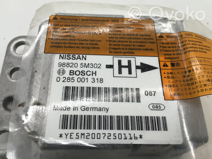 Nissan Almera N16 Turvatyynyn ohjainlaite/moduuli 0285001318
