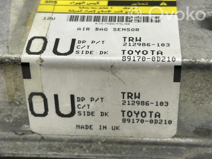 Toyota Yaris Oro pagalvių valdymo blokas 891700D210