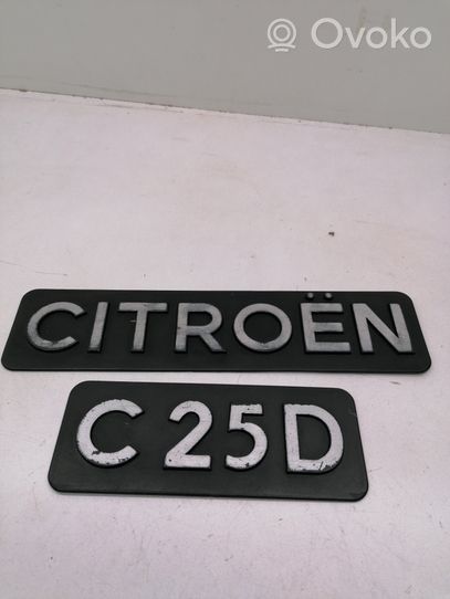 Citroen C25 Valmistajan merkki/mallikirjaimet 