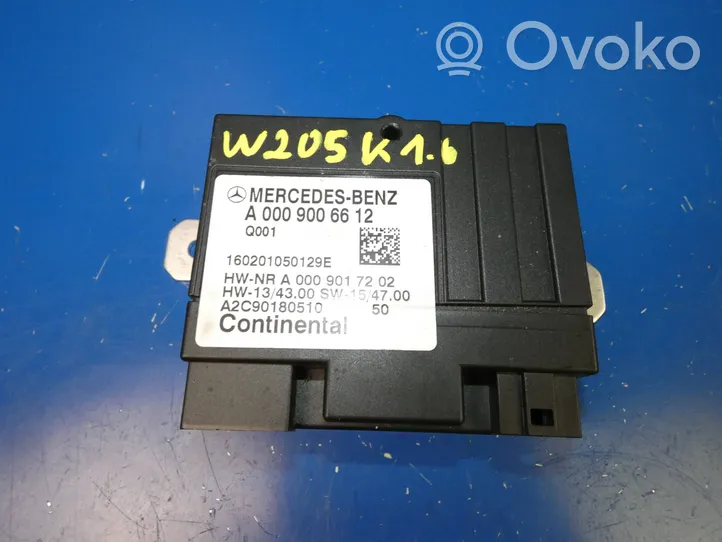 Mercedes-Benz C W205 Unité de commande / module de pompe à carburant A0009006612