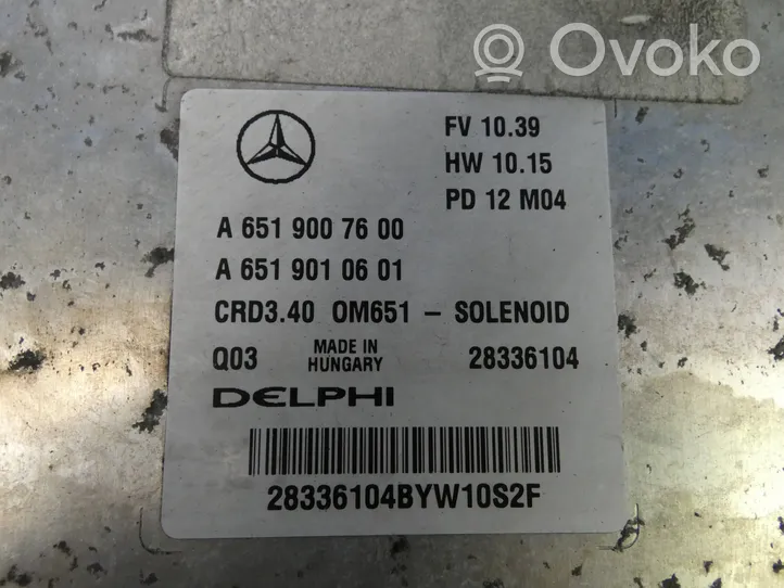 Mercedes-Benz B W246 W242 Engine control unit/module A6519007600