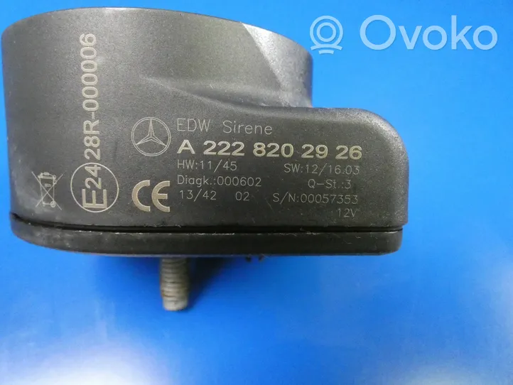 Mercedes-Benz A W176 Alarmes antivol sirène A2228202926