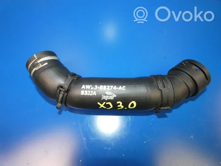 Jaguar XJ X351 Engine coolant pipe/hose AW93-8B274-AC