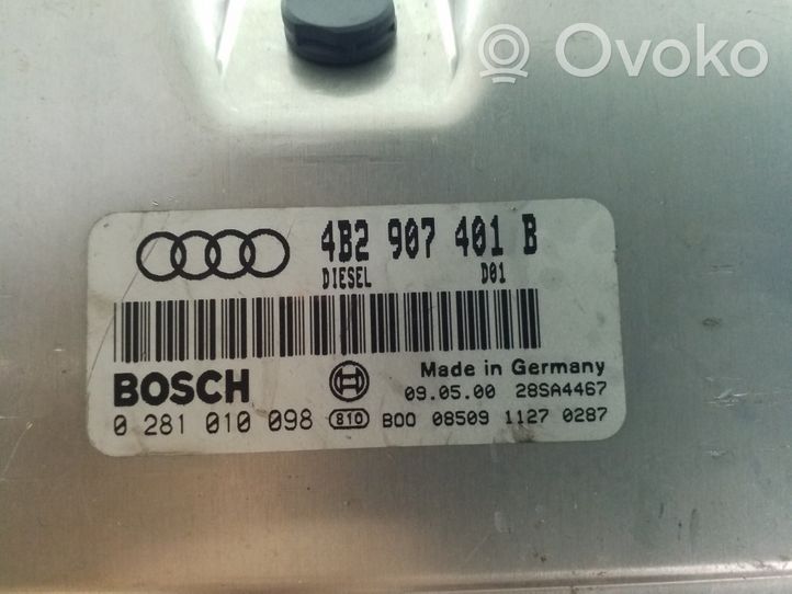 Audi A6 Allroad C5 Variklio valdymo blokas 4B2907401B