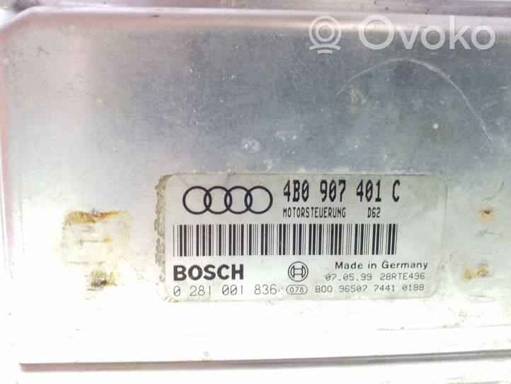 Audi A4 S4 B5 8D Calculateur moteur ECU 4B0907401C