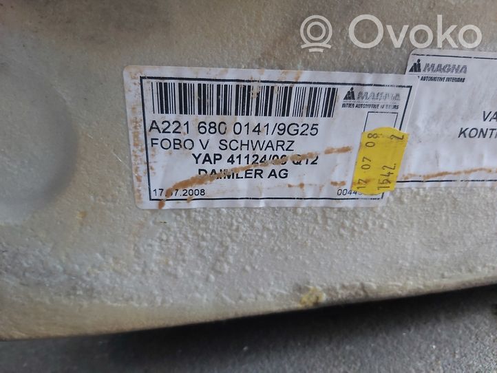 Mercedes-Benz S W221 Rear floor carpet liner A2216800141