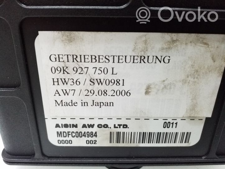 Volkswagen Transporter - Caravelle T5 Module de contrôle de boîte de vitesses ECU 09K927750L