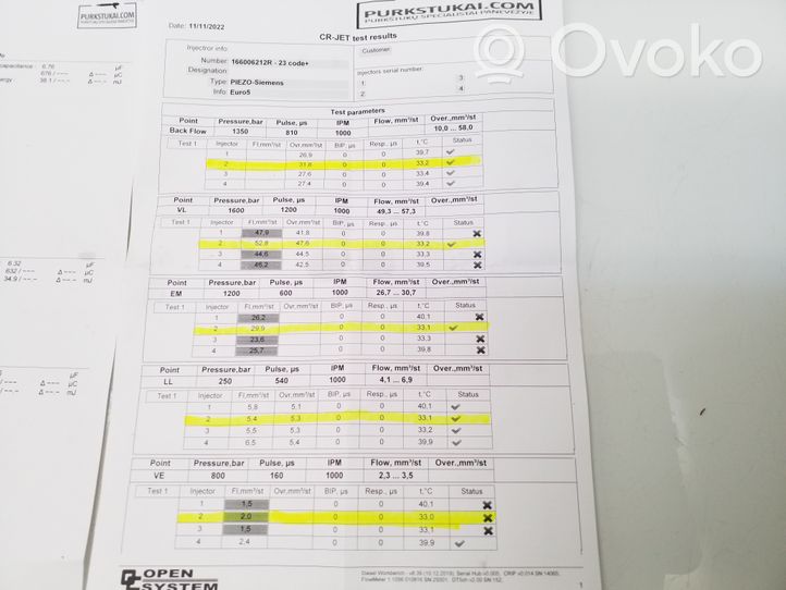 Nissan Qashqai Injecteur de carburant 166006212R