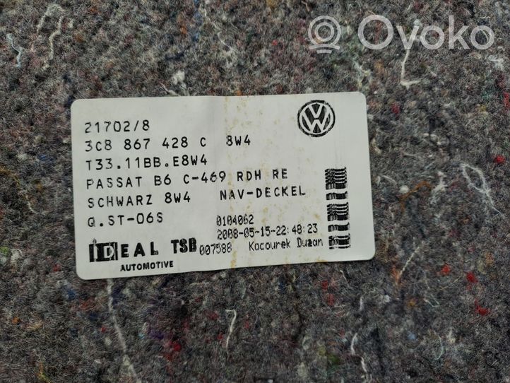 Volkswagen PASSAT CC Rivestimento pannello inferiore del bagagliaio/baule 3C8867428C