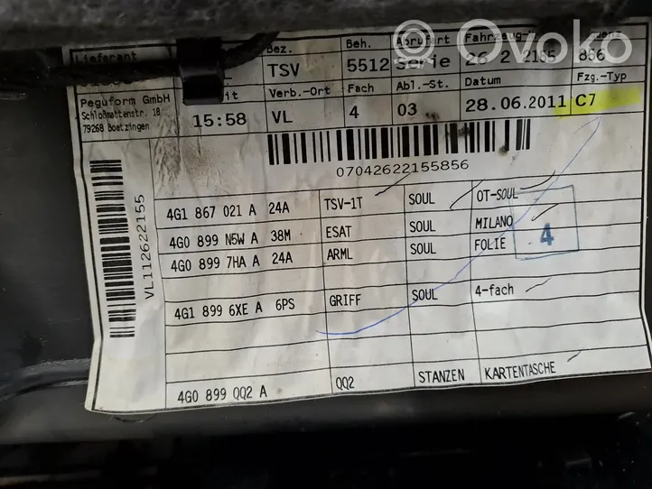 Audi A6 S6 C7 4G Set sedili 8K0881106M