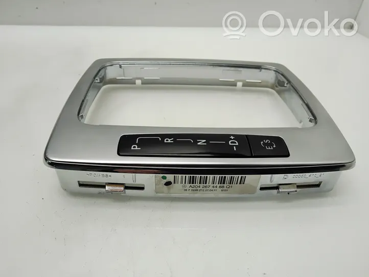 Mercedes-Benz C W204 Rivestimento in plastica cornice della leva del cambio A2042674488