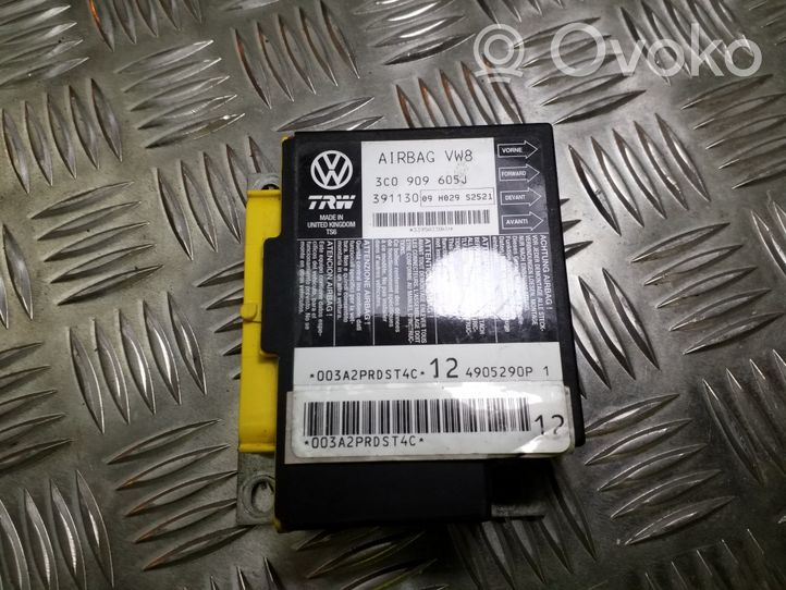 Volkswagen PASSAT B6 Airbag control unit/module 3C0909605J