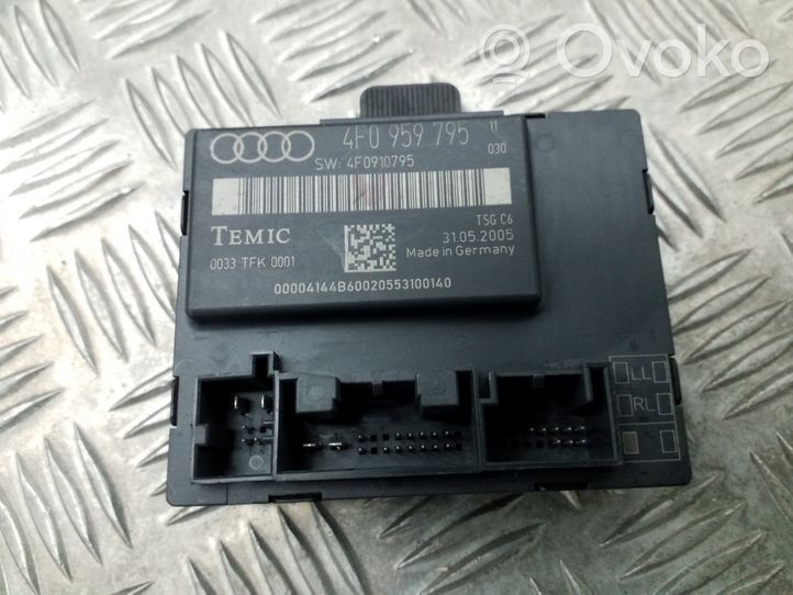 Audi A6 S6 C6 4F Unité de commande / module de verrouillage centralisé porte 4F0959795