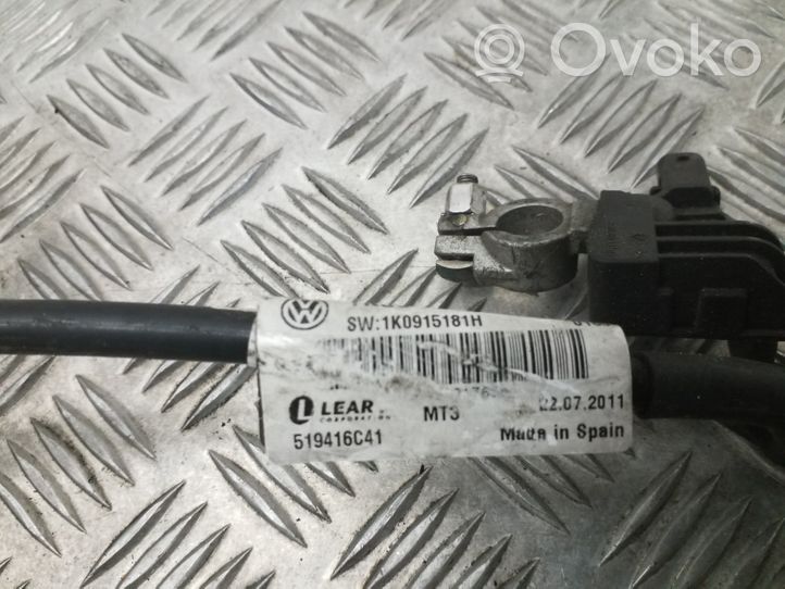 Volkswagen Sharan Cavo negativo messa a terra (batteria) 1K0915181H