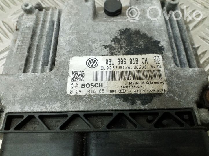 Skoda Superb B6 (3T) Unidad de control/módulo ECU del motor 03L906018CH