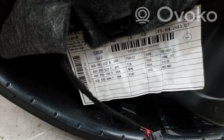 Audi A6 S6 C7 4G Moldura del tarjetero de la puerta trasera 4G0867222A