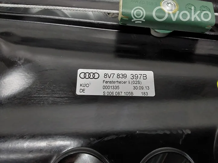 Audi A3 S3 8V El. Lango pakėlimo mechanizmo komplektas 8V7839397B