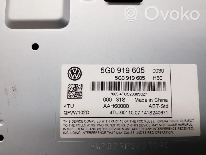 Volkswagen Golf VII Unité principale radio / CD / DVD / GPS 5G0919605